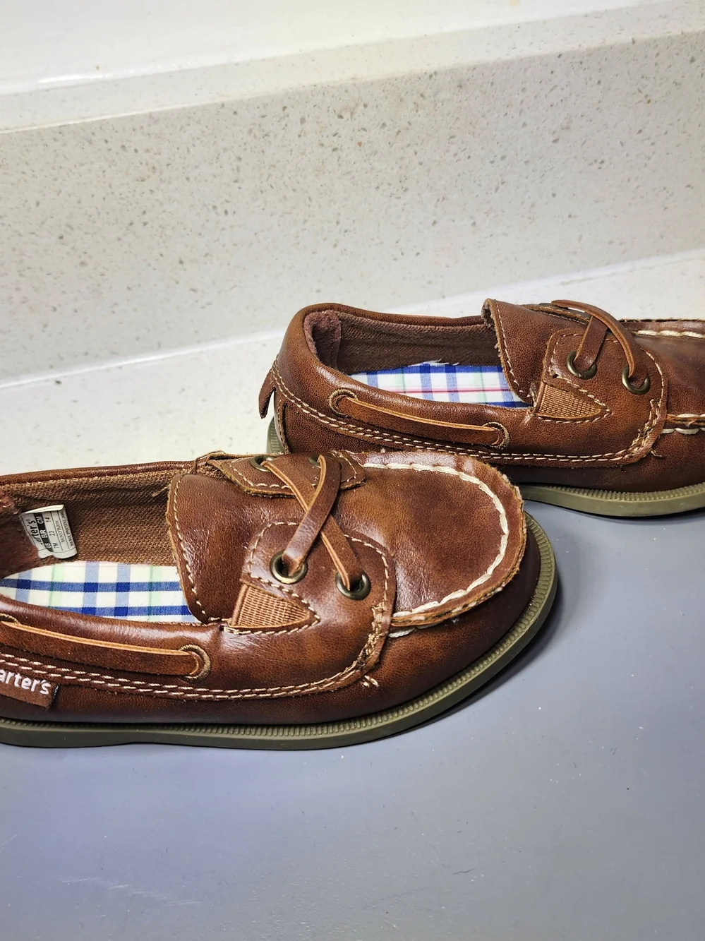 Carter's Classic Brown Kids Boat Shoes Size 7M